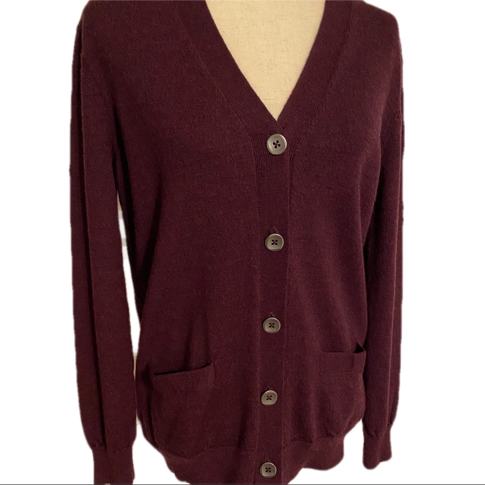 Women’s Burgundy/Maroon Cardigan Sweater